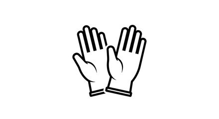 Obraz premium Pair of protective gloves icon illustration