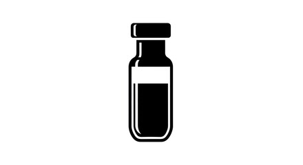 Obraz premium Pharmaceutical vial icon isolated on white