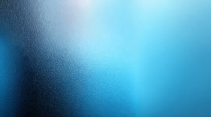 Abstract blue frosted glass texture with a diagonal light streak and bokeh effect