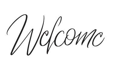 Welcome Hand Lettering Custom Typography Vector