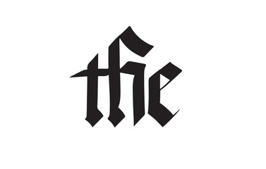 The Gothic Blackletter Calligraphy Typography Vector