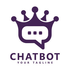 Chat bot logo design virtual assistant bot icon