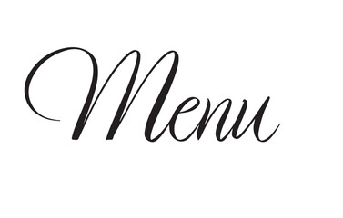 Menu Beautiful Copperplate Calligraphy Vector Design