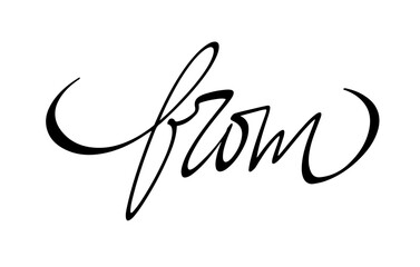 From Fluid Brush Calligraphy Word Vector