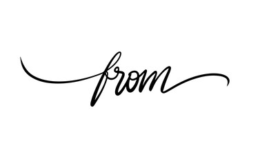 From Flourished Vintage Word Vector