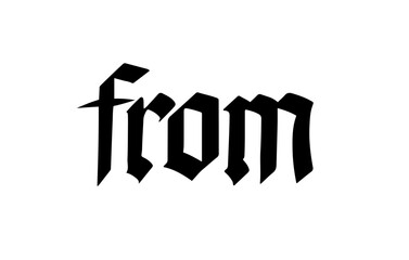 From Gothic Blackletter Dark Typography Vector
