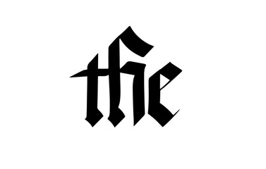 The Gothic Blackletter Calligraphy Typography Vector