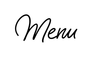 Menu Vintage Monoline Calligraphy Label Vector