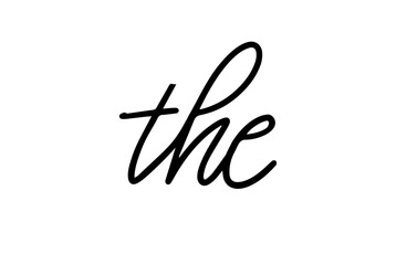 The Word Monoline Hand Lettering Word Vector