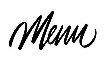 Menu Artistic Ink Stroke Typography Vector