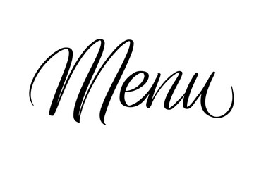 Menu Handwritten Script Calligraphy Vector Art
