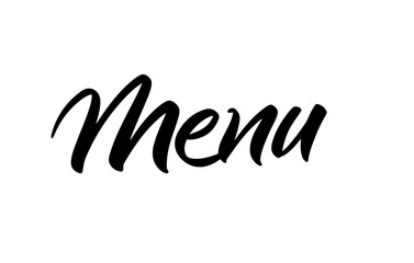 Menu Lettering Minimalist Modern Typography Vector