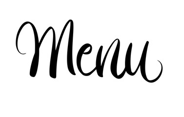 Menu Elegant Brush Calligraphy Vector Design