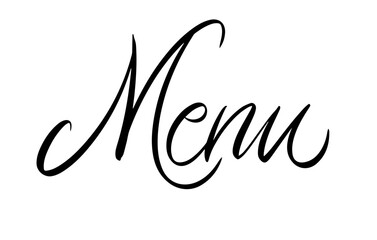 Menu Elegant Serif Script Typography Vector