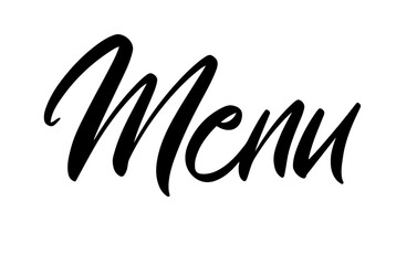 Menu Retro Diner Brush Script Lettering Vector