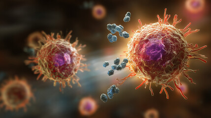 Complement fragments (C3a, C5a) acting as signaling molecules to attract immune cells and cause inflammation.