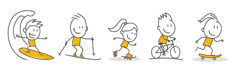 People Having Fun and Being Active in Different Sports Fields.