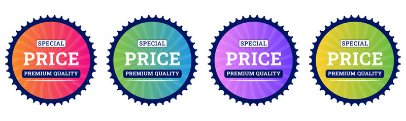 Colorful Special Price Badges for Discounts