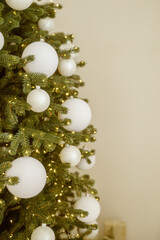 Christmas decorations on a white background.