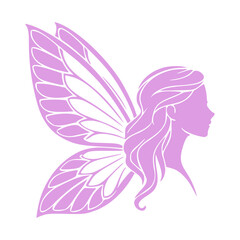 lilac fairy girl silhouette
