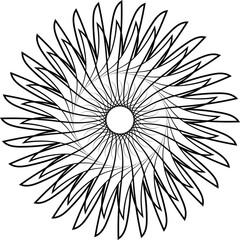 illustration of a beautiful mandala flower design 