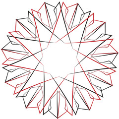 illustration of dark blue and white color mandala design 