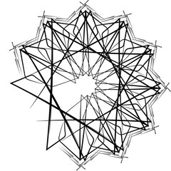 illustration of a beautiful mandala flower design 