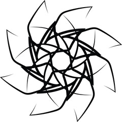 illustration of a beautiful mandala flower design 