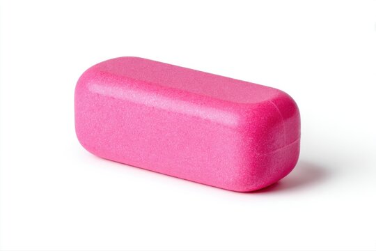 Pink Eraser Object Stationery Tool Correction School Supplies Office on transparent background