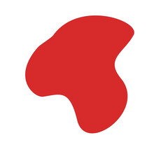 Red Abstract Organic Blob Shapes Vector