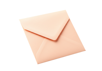 Isolated pink envelope close-up presents a blank canvas for personalized communications