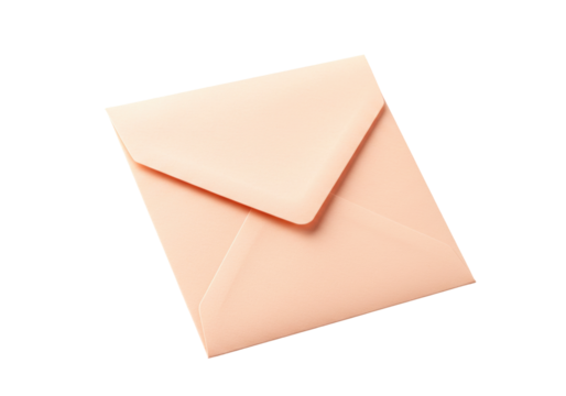 Isolated pink envelope close-up presents a blank canvas for personalized communications