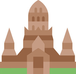 vector illustration of an ancient castle