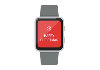 Smartwatch with Christmas Theme Display A Festive Technology Illustration.