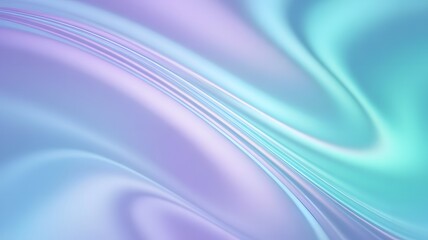 Fototapeta premium Smooth iridescent holographic gradient background with flowing pastel colors.