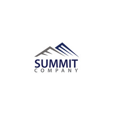 Mountain peak summit logo design