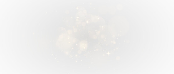 Golden dust sparks and glowing starlight trail with magical shine on transparent background, elegant vector light effect for festive decoration and luxury design projects.