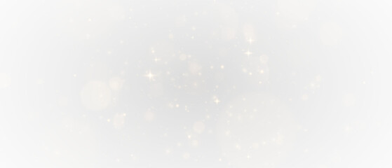 Golden dust sparks and glowing starlight trail with magical shine on transparent background, elegant vector light effect for festive decoration and luxury design projects.