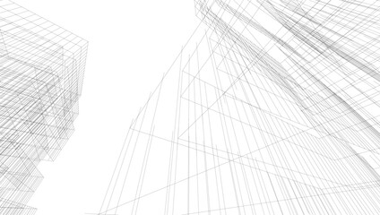 Abstract architectural background vector illustration