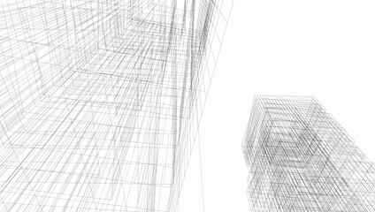 Abstract architectural background vector illustration