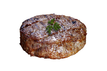 Grilled hamburger meat