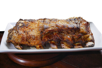 Beef ribs roasted over charcoal