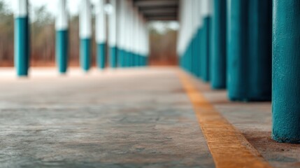 Empty gas station amidst blurred battlefield background reflecting oil shortage crisis