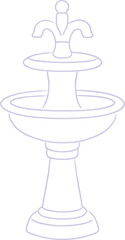 Tiered pedestal fountain with spout
