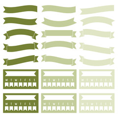 Green Productivity Digital, Planner stickers, Journal Stickers, Memo notes activity and scrapbook stickers.