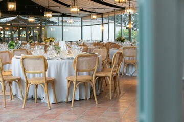 mesa, cena, restaurante, boda, servilleta, configuracion, cuchillo, cubertería, mantel,...