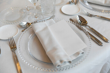 mesa, cena, restaurante, boda, servilleta, configuracion, cuchillo, cubertería, mantel, decoraciones, celebraciones, lugar, plata, banquete, acomodador, almuerzo, de lujo, mobiliario, interiors, fiest