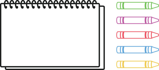 Watercolor palette with paint wells and brush