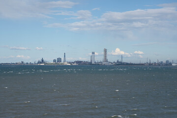 Factories of Keiyo Industrial Area Facing Tokyo Bay