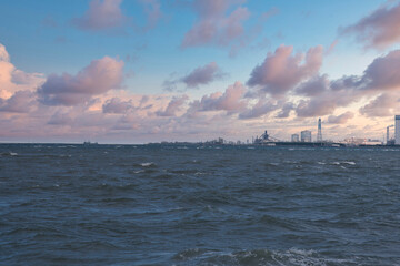 Factories of Keiyo Industrial Area Facing Tokyo Bay